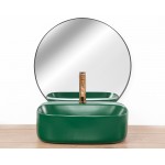 Накладной умывальник Rea Luiza 50 L.Green Matt